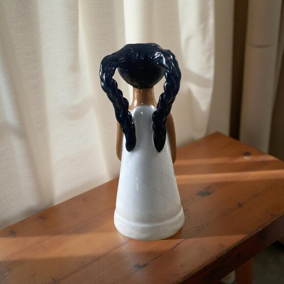 Vintage Peruvian Girl Candle Holder – Handmade Ceramic by Lime – 5.25” Tall – Ru - Picture 4 of 7